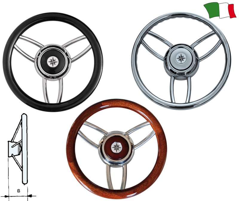 THREE-SPOKE STEERING WHEEL "Carbon"