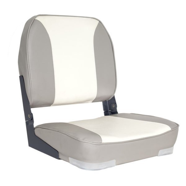 Deluxe Folding Boat Seat Grey/white