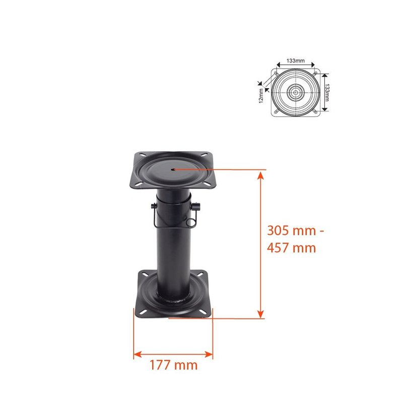 Telescopic pedestal OceanSouth 305-457mm