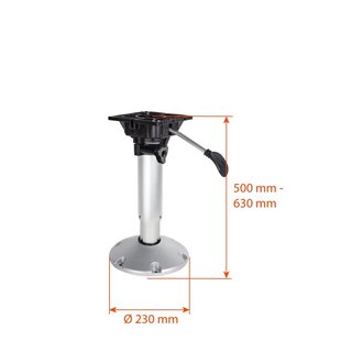 Pedestal with gas shock absorber Oceansouth, 500-630mm