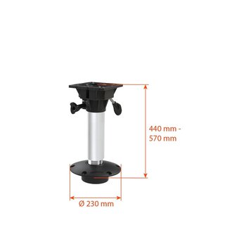 Pedestal with gas shock absorber Oceansouth, 440-570mm