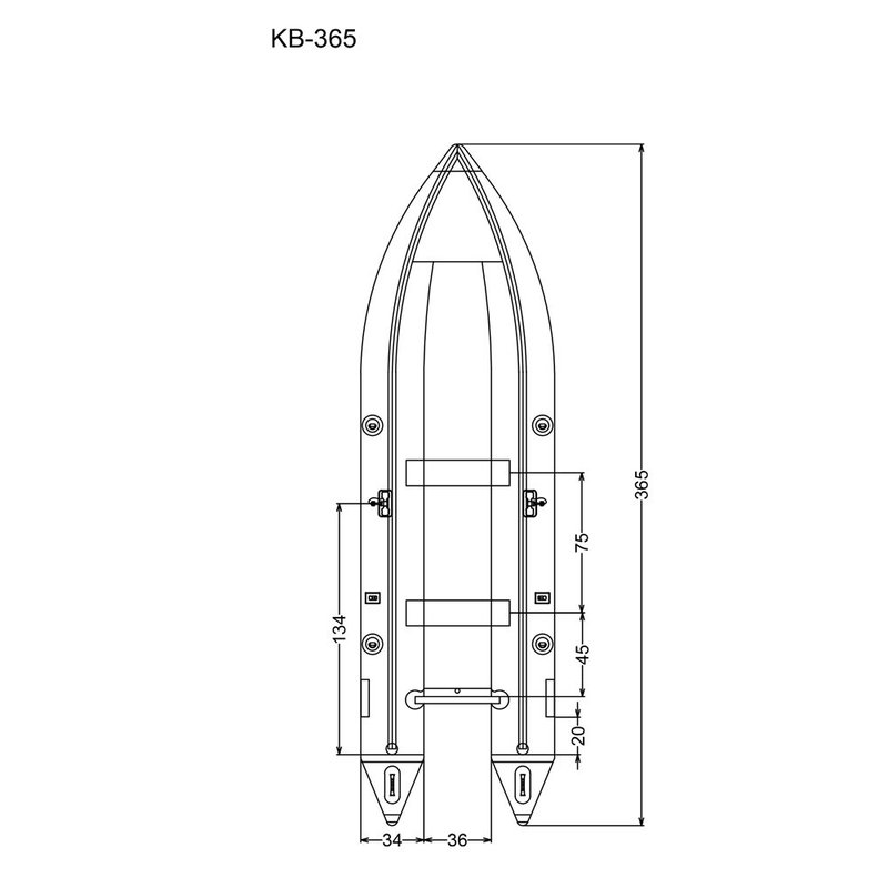 Inflatable kayak with trance 365