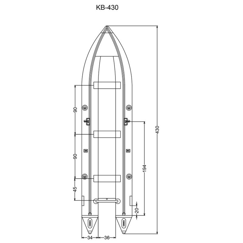 Inflatable kayak with trance 435